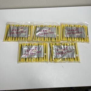 VTG Lot of 5 Dozen Burmax Cold Wave Perming Rods 3.25" NEW Yellow #356